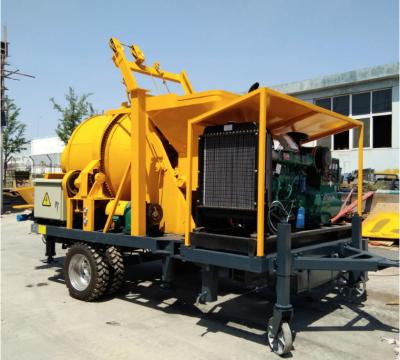 China 40 M3/H Diesel Trailer Concrete Pump Portable With Mixer XDEM for sale