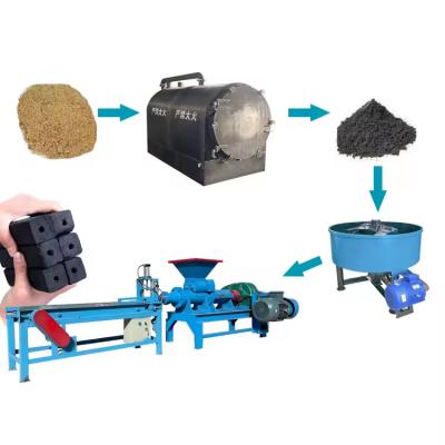 China XDEM Charcoal Briquette Machine Coconut Husk Wood Briquette Making Equipment Coal Extruder Production Line for sale