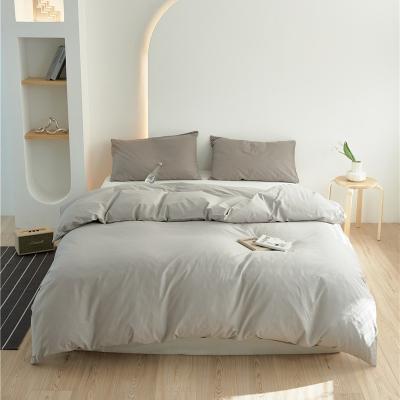 Cina Beige 100% Puro cotone a staple lungo copertura copriletto Set biancheria da letto per la casa biancheria da letto comodino in vendita