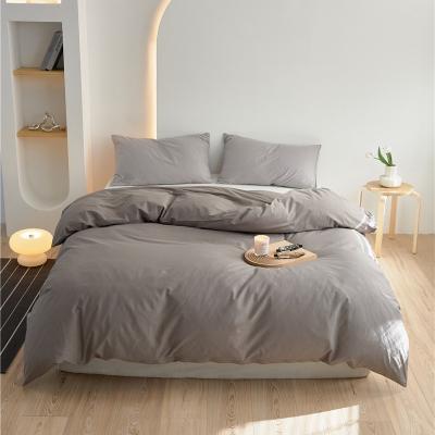 中国 Light Gray 100% Pure Long Staple Cotton Duvet Cover Bedding Set Bed Clothes 販売のため