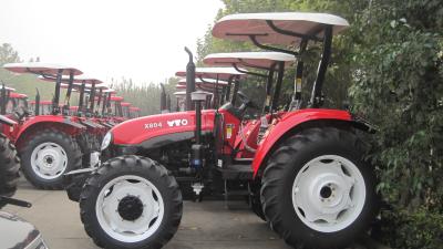 China tractor de la impulsión de la rueda 80hp 4, tractor de YTO X804 con la dislocación 4.95L en venta