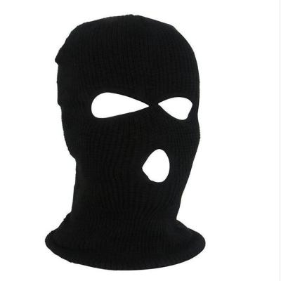 China Custom New Fashion Winter Mens Balaclava Face Mask Skiing Balaclava 3 Hole Knitter Hat Winter COMMON Adjustable Warm Cover for sale