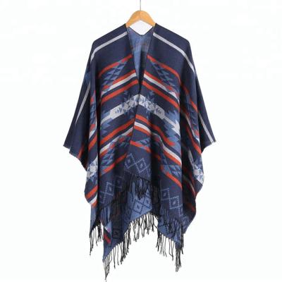 China gift etc. of ponchos. New Styles Mexican Winter Poncho Sweater Cashmere Tops For Women Capes for sale