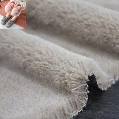 China Suzhou Meidao Anti-Static Faux Rabbit Fur Cloth Plush Fabric 100% Polyester Knit Fabric For Plush Toys Animal Plush Doll Slippers Garment for sale