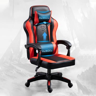 China Factory Cheap Convertible PC Hot Sale Guatemala Sillas PU Rocker Gaming Desk Gamer Leather Chair With Headrest And Lumbar Pillow for sale