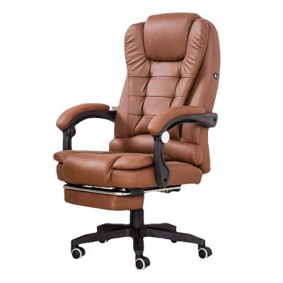 China Modern Ergonomic Executive PU Office Leather Chair Silla De Oficina Silla De Cuero Manager Recliner (Height) Adjustable Commercial Furniture for sale