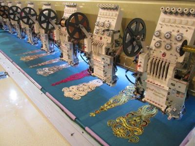 China Tai Sang embroidery machine platinum  model 615( 6 needles 15 heads high speed embroidery machine) for sale