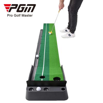 China Artificial grass + plastic sight golf putting mat/mini golf course/golf putting trainer-3M with automatic ball return for sale