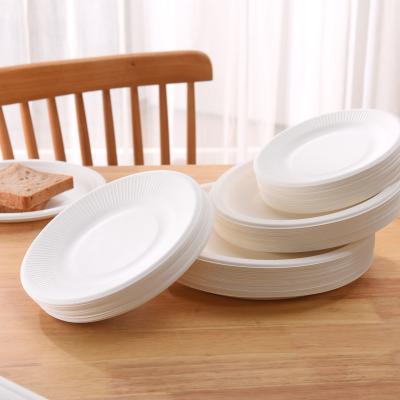 China Minimalist 3000pcs/Carton 5.5inch Retail Waterproof Disposable Tableware For Restaurant Biodegradable Sugar Cane Dish for sale