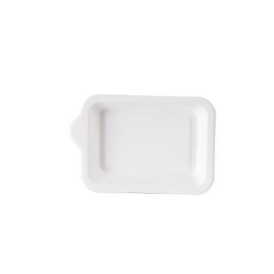 China Sugar Cane Minimalist Bagasse Tableware High Capacity Square Price Supermarket Disposable Biodegradable Cake Packaging Tray for sale