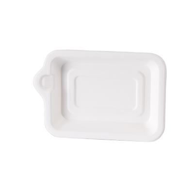 China Minimalist Manufactures Disposable Mini Sugarcane Bagasse Paper Fruit Cake Biodegradable Biodegradable Price White Cake Display Trays for sale