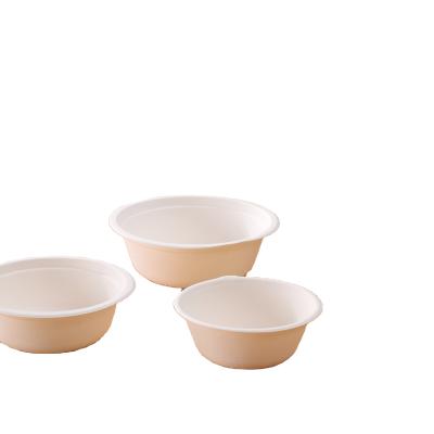 China Minimalist 350ml Bowl Disposable Eco-friendly Compostable Sugarcane Soup Bowl Biodegradable Food Container for sale