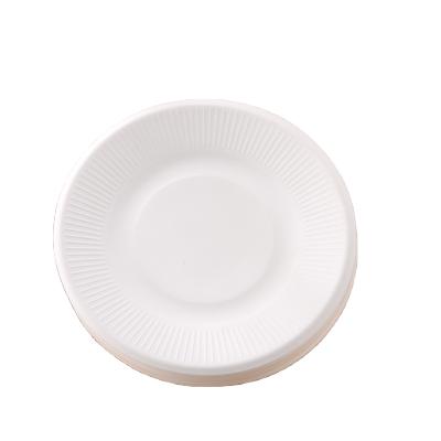 China Wholesale Minimalist 8 Inch Round Paper Cake Plates Biodegradable Sugarcane Bagasse Disposable Dishes For Festival And Party for sale