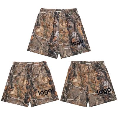 China free samples Anti-wrinkle all over print summer sublimation camouflage shorts custom inseam basketball 5in men camouflage mesh shorts for sale