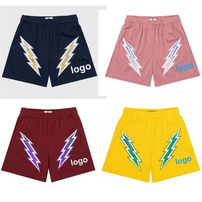 China Anti-Wrinkle Free Samples Custom Logo Casual Gym Quick Dry Sublimation Printing Unisex Men Mesh Fashion Embroidery Shorts for sale