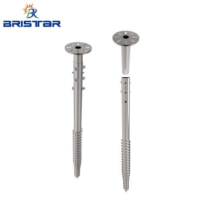 China Wholesale High Quality Q235 Steel Galvanized Adjustable Head Earth Screw Piles for sale