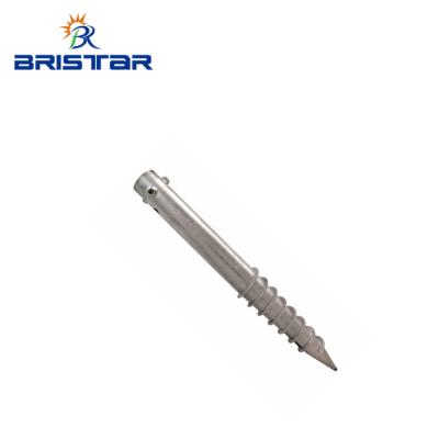 China Iron Garden Steel Pipe Ground Screw Anchor , Screw In Ground Spike for sale