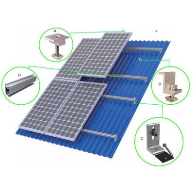 China Tin Roof Solar Panel Mounting Structure Solar Panel Power System Seam Aluminum Top Aluminum Solar Standing Roof for sale