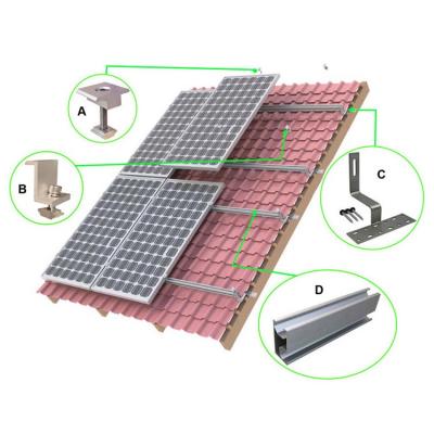 China Industrial Roof Hook Solar Panels / Solar Panel Roof Rack / Aluminum Slate Tile Roof Rack for sale