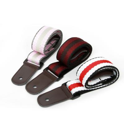 China Red And White Adjustable Ukulele (CR-076) Customized Cotton Mixed Fabric Ukulele Straps Belt for sale