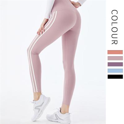 China 2021 Women Breathable High Waist Butt Yoga Clothes Sports Running Fitness Pants Slims High Elastic Sports Gaiters for sale