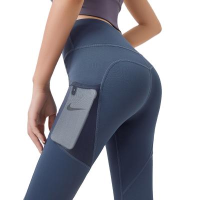 China Wholesale Women Breathable High Waist Sports Fitness Gaiters Tights Yoga Pants With Pockets for sale