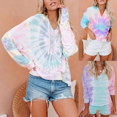 China Wholesale 2021 HOT SALE Fashion Breathable Link Dye Hoodies Sweatshirt Pullover Hoodie For Women for sale