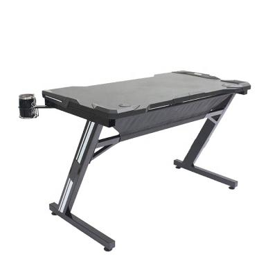 China Cool Design and Simple Installation Excellent Quality Modern Morden Gaming Laptop Table Computer Desk Table in Black Highly Sturdy and Durable Reliable Metal for sale