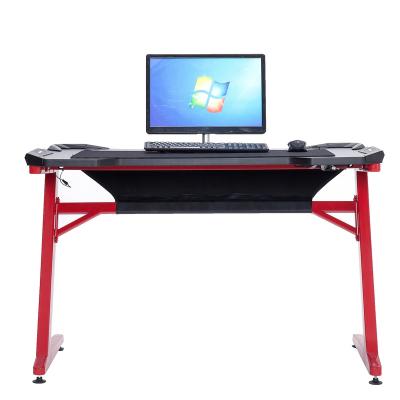 China High Quality PC Desk OEM Computer Desk PC Gaming Desk Table With RGB Lighting HJ8011 for sale