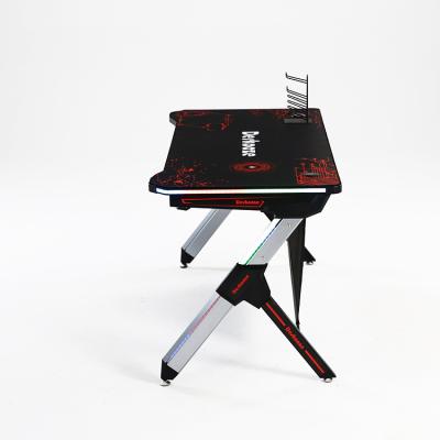 China Simple Installation And Cool Appearance Wholesale Customized HJ-8018-1200 Game Computer Table With USB Hole for sale