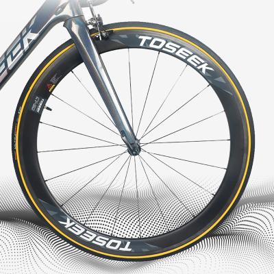 China Road Bikes TOSEEK Carbon Rim 38mm 45mm Competition 50mmRoad Carbon Wheels V Brake / High Quality Cycling Bike Road Wheelset 700c Disc Brake for sale