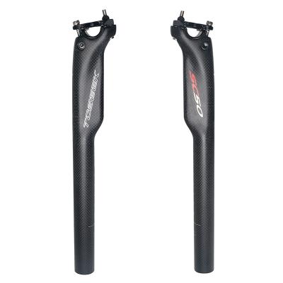 China Hot selling MTB road bike 350/400 mtb cycling seat post 3k suspension adjustable matte gravel bike seatpost carbon bicycle for sale