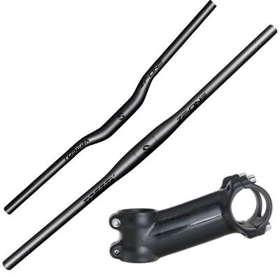 China BMX 6/17 Degree Matt Stem Carbon Bicycle Handlebars Black Bar Grip Mountain Mtb 31.8 Stem 31.8 Bike Aluminum Alloy for sale