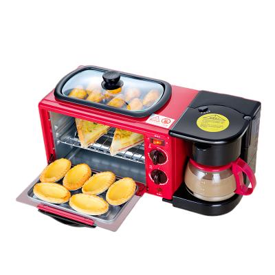 China With Coffee Pot 3 in 1 Sandwich Oven 3in1 Electric Multi Functional Breakfast Maker Coffee Maker Make Coffee Toast Fried Eggs for sale