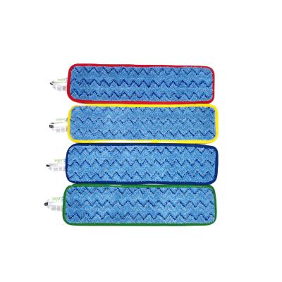 China Viable Easy To Clean Microfiber Household Portable Washable Floor Hook Cloth Mop Cleaning Head With Zigzag Scrubber for sale