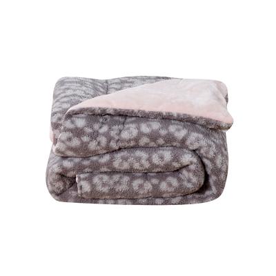 China Nondisposable Cozy Soft Comforter Set Sherpa Fleece Winter Warm Quilted Bedspread Fuzzy Soft Plush Throw for sale