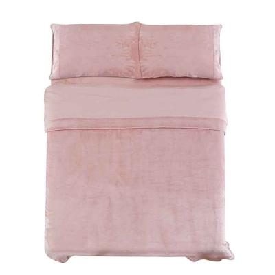 China Wholesale Nondisposable Luxury Multicolor Coral Fleece Fluffy Warm Customized Bedding Sets for sale