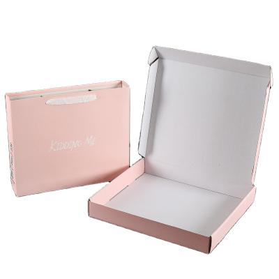 China Recyclable Luxury Packaging Box Clothing And Pink Cardboard Gift Box for sale