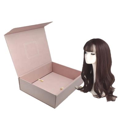 China Recyclable Wholesale Custom Hair Extension Wig Gift Magnetic Logo Premium Luxury Cardboard Paper Packaging Box for sale