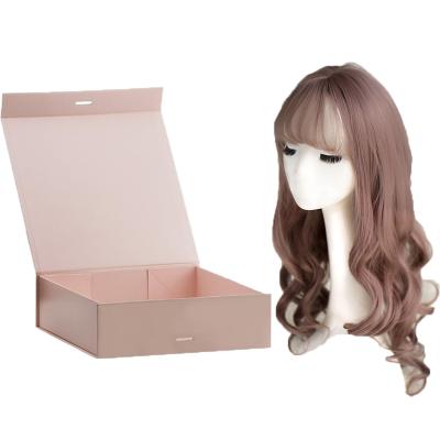 China Recyclable Custom Luxury Paper Weave Packaging Box Boxes Wig / Hair Extension Package Box For Hair With Logo for sale