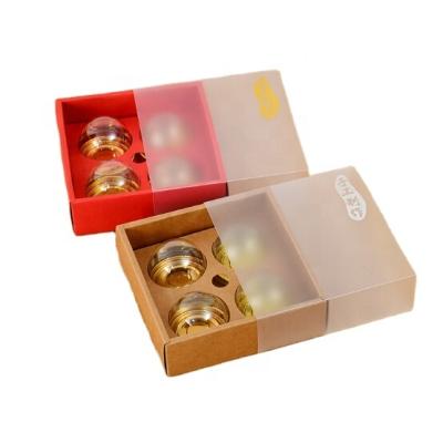 China Recyclable Custom Color Alternative Biscuits Drawer Modern Design Disposable Food Box Handles Package With PVC for sale