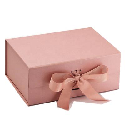 China Recyclable Custom Magnetic Closure Gift Box With Ribbon Bow Luxury Hair Extension Box Packaging Custom Logo for sale