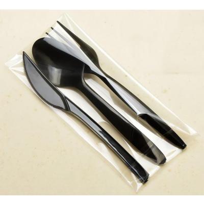 China Factory Wholesale Cheap Disposable Takeout Cutlery Set Knife Fork Spoon Plastic Napkin For Restaurant Fast Food for sale