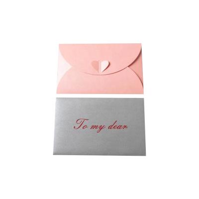 China Recyclable Custom Colorful Luxury Black Red Black White Red Jewelry Gift Card Mini Small Wrapping Paper Wrapping Envelope for sale