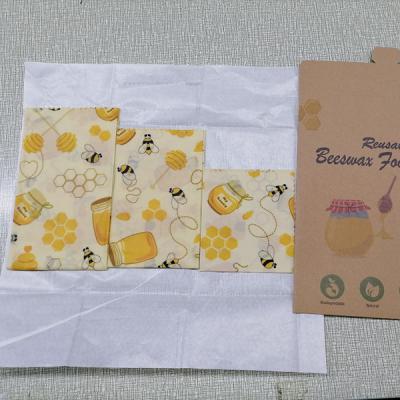 China Custom Eco Friendly Reusable Food Fruit Hotsale Beeswax Food Wrap Food Fresh Keeping Cover In Lunch for sale