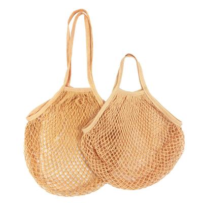 China Eco-Friendly Reusable Cotton Mesh Tote Drawstring Fruit Vegetable Food Bags for sale