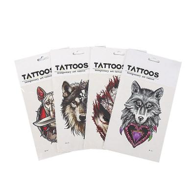 China Wolf Temporary Fashion Body Art Adults Waterproof Hand Custom Tatoo Sticker Temporary Tattoo For Women Men for sale