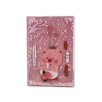 China Gift Waterproof Reflective Plastic Liquid Book Cover PVC Children Paper Hardcover Notebook Book for sale