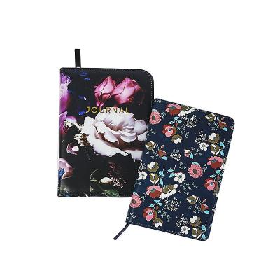 China Lady's Gift Ins PU Cover Notebook Diary Agenda Statics Ins Flower Style With Zipper for sale