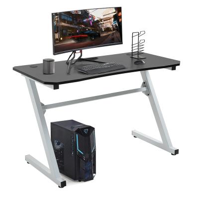 China Wholesale Customized Modern Multifunctional Metal Frame Black Desktop Gaming Computer Desk for sale